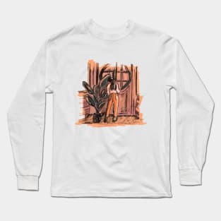 Girl near doorway Long Sleeve T-Shirt